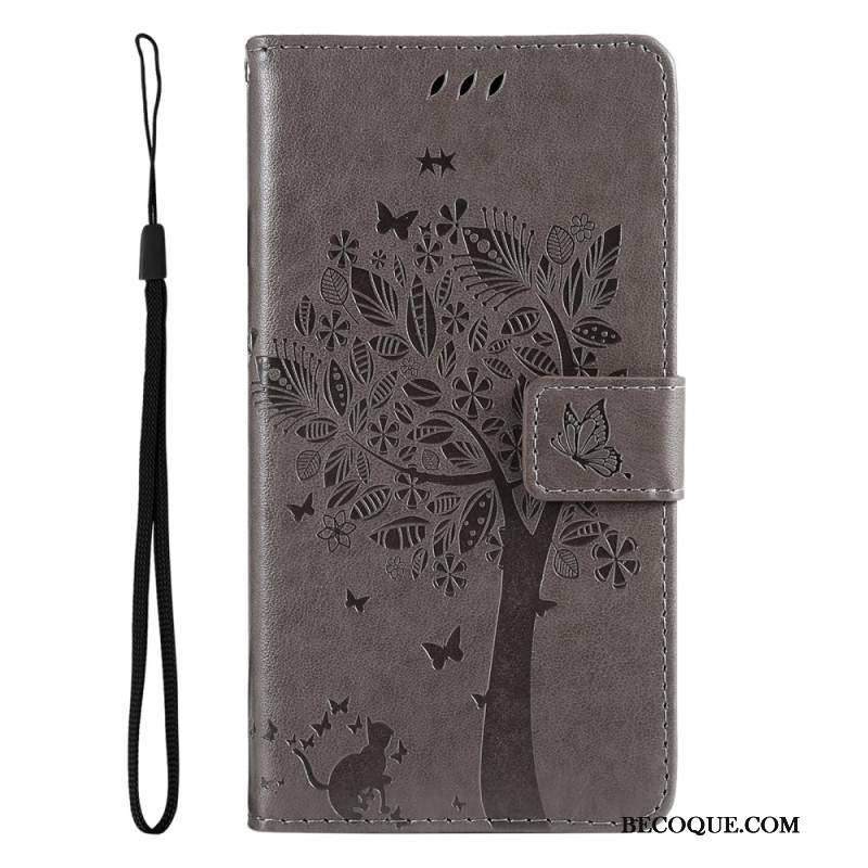 Etui Folio Xiaomi Redmi Note 13 4g Drzewko Dla Kota I Smyczy Etui Ochronne