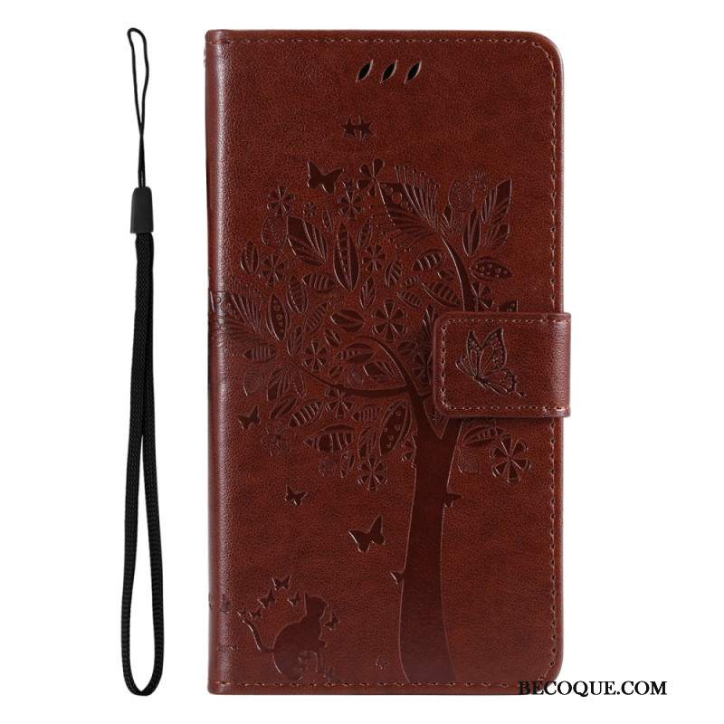 Etui Folio Xiaomi Redmi Note 13 4g Drzewko Dla Kota I Smyczy Etui Ochronne