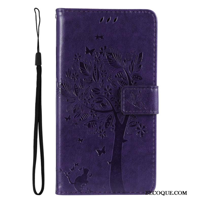 Etui Folio Xiaomi Redmi Note 13 4g Drzewko Dla Kota I Smyczy Etui Ochronne