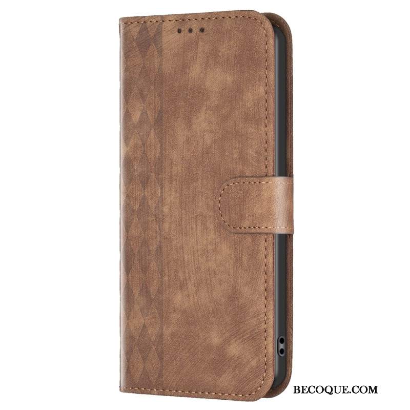 Etui Folio Xiaomi Redmi Note 13 4g Fryz Diamentowy Etui Ochronne