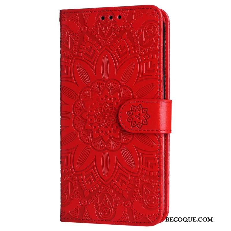 Etui Folio Xiaomi Redmi Note 13 4g Mandala Kwiatowa Z Paskiem Etui Ochronne