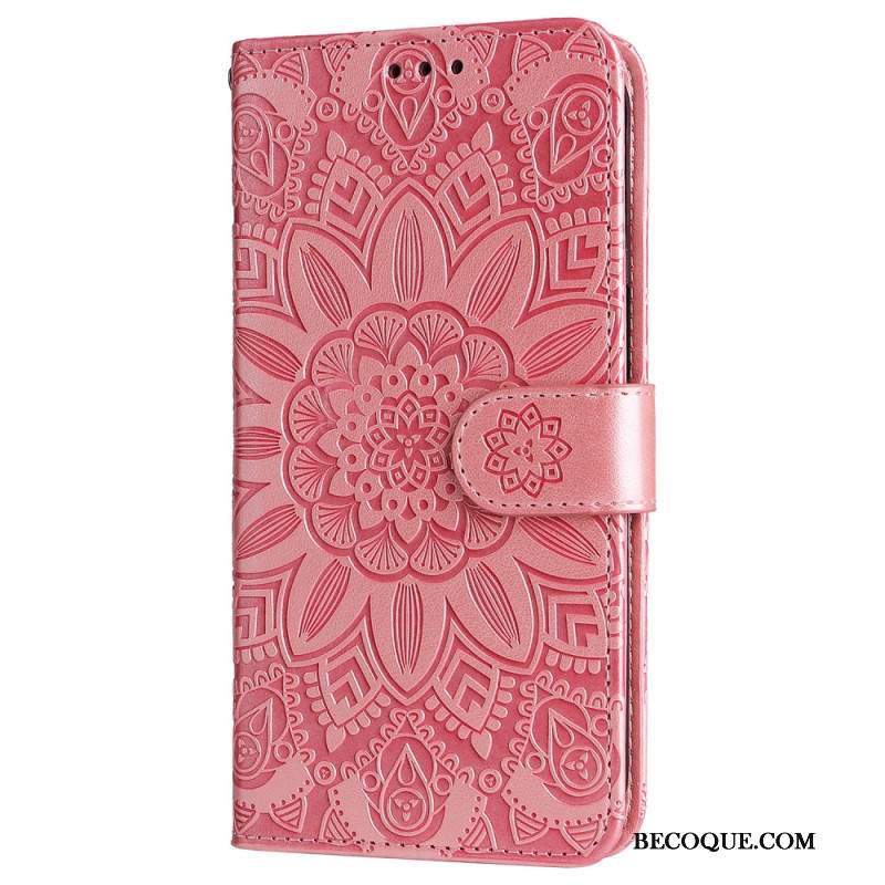 Etui Folio Xiaomi Redmi Note 13 4g Mandala Kwiatowa Z Paskiem Etui Ochronne
