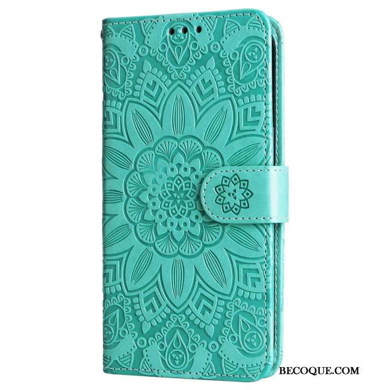 Etui Folio Xiaomi Redmi Note 13 4g Mandala Kwiatowa Z Paskiem Etui Ochronne