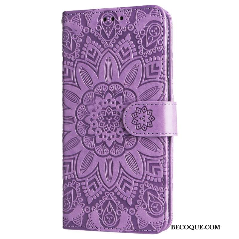 Etui Folio Xiaomi Redmi Note 13 4g Mandala Kwiatowa Z Paskiem Etui Ochronne