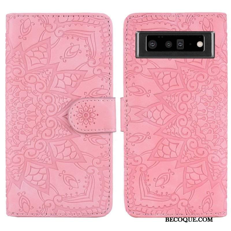 Etui Folio do Google Pixel 6 Barokowo-mandala