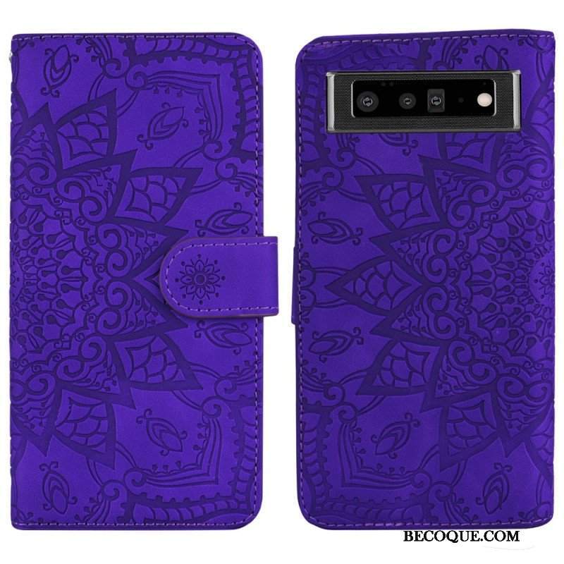 Etui Folio do Google Pixel 6 Barokowo-mandala