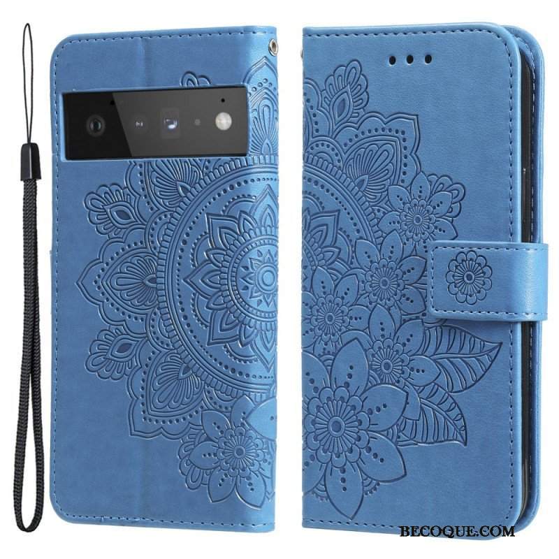 Etui Folio do Google Pixel 6 Pro Kwiatowa Mandala