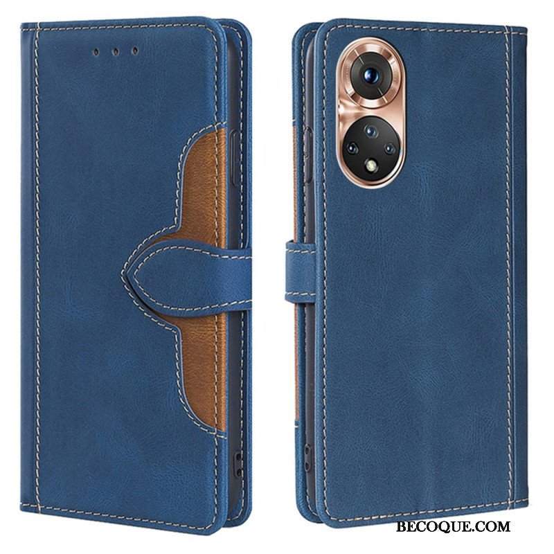 Etui Folio do Honor 50 Dwukolorowa Stylowa Sztuczna Skóra