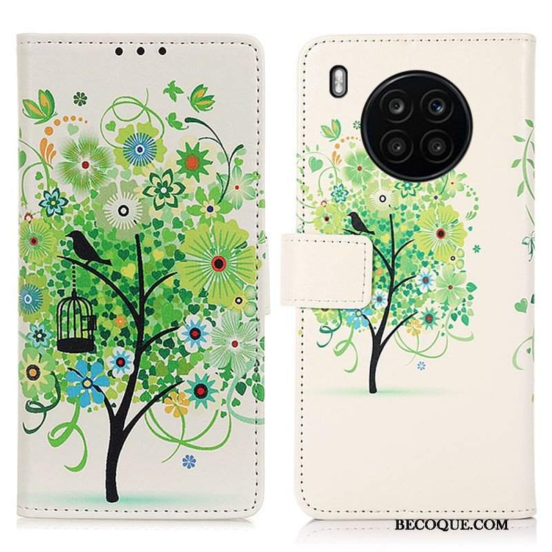 Etui Folio do Honor 50 Lite Kwitnące Drzewo