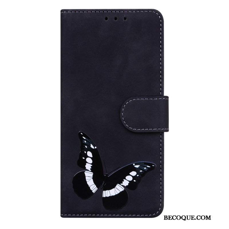 Etui Folio do Honor 50 Lite Motyl Dotykający Skóry