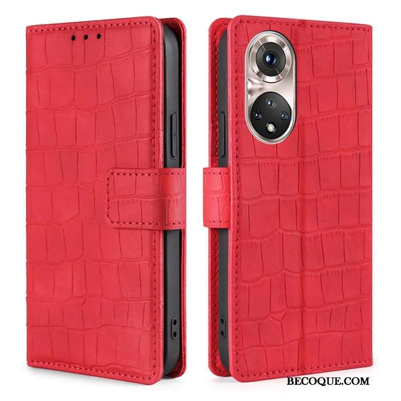 Etui Folio do Honor 50 Pro Krokodyl Pro Skin Touch