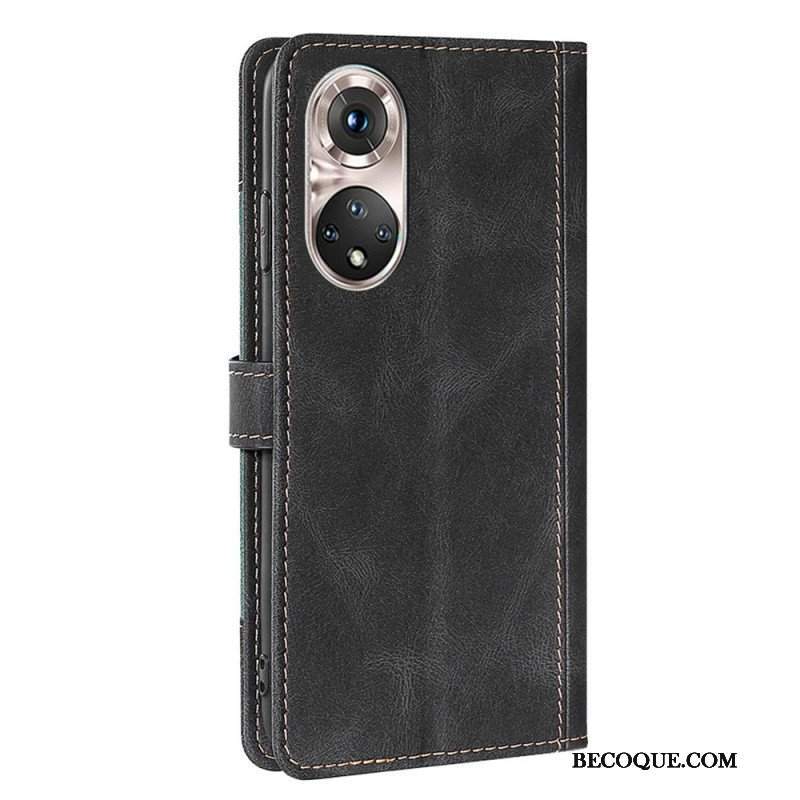 Etui Folio do Honor 50 Pro Pro Faux Leather Dwukolorowy Stylowy