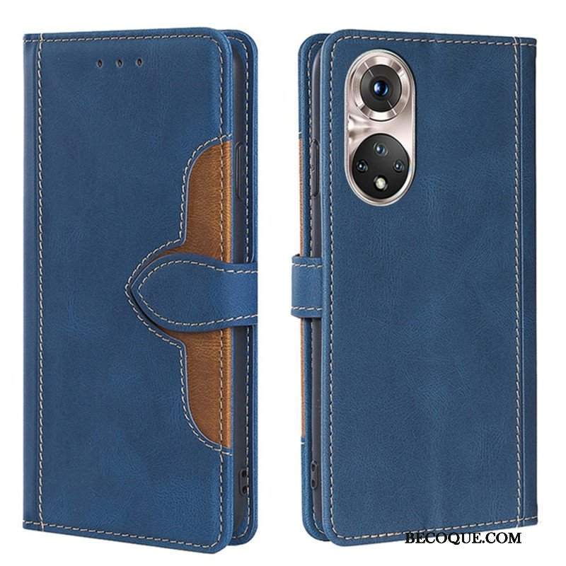 Etui Folio do Honor 50 Pro Pro Faux Leather Dwukolorowy Stylowy