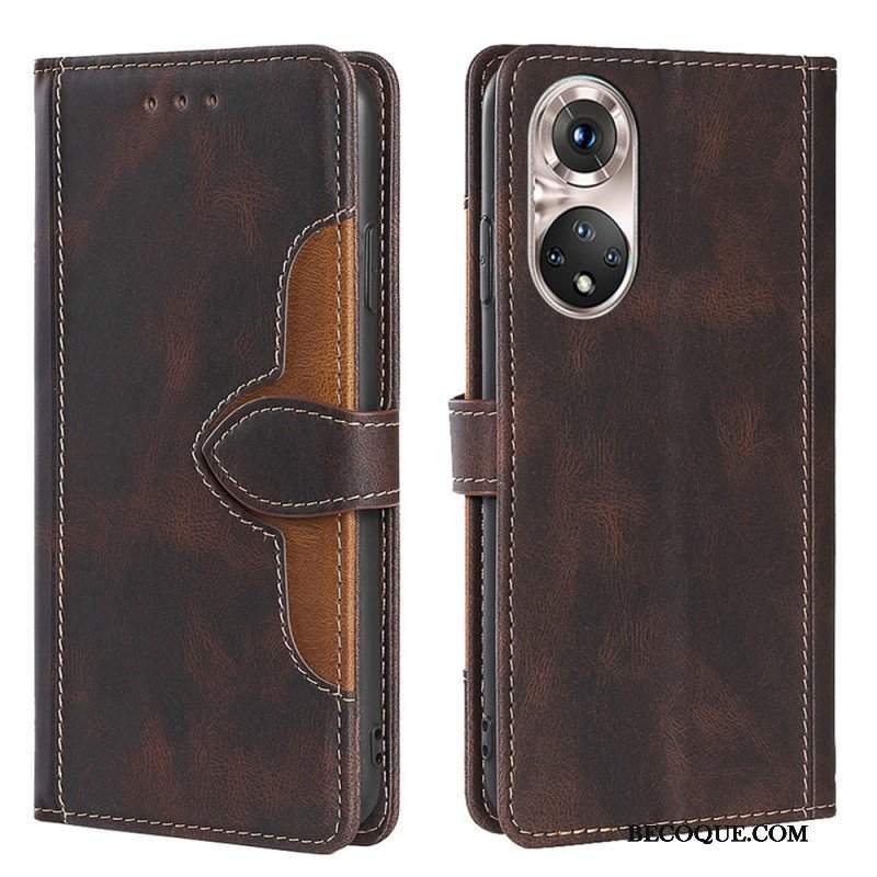 Etui Folio do Honor 50 Pro Pro Faux Leather Dwukolorowy Stylowy