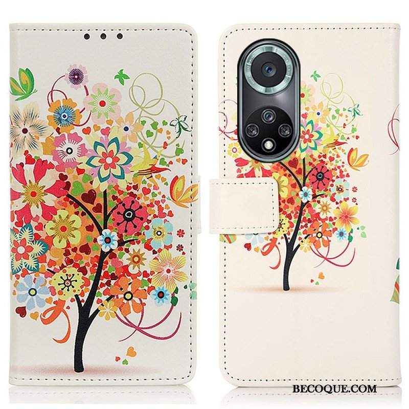 Etui Folio do Honor 50 Pro Pro Flower Tree