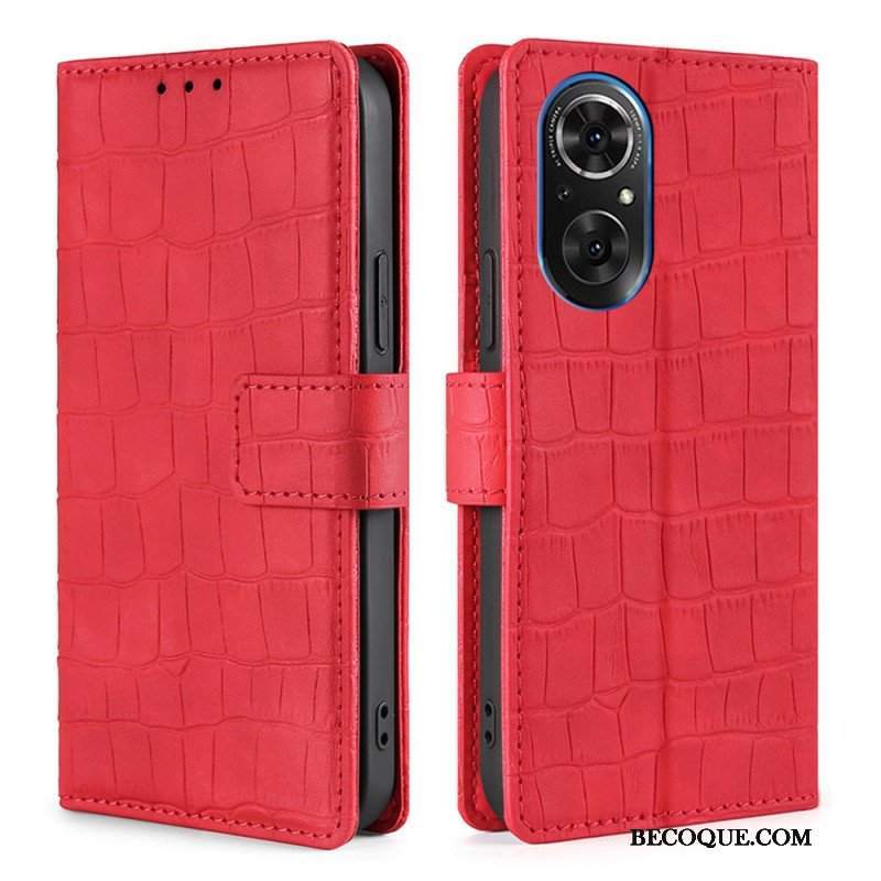 Etui Folio do Honor 50 SE Klasyczny Krokodyl