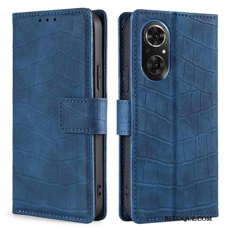 Etui Folio do Honor 50 SE Klasyczny Krokodyl