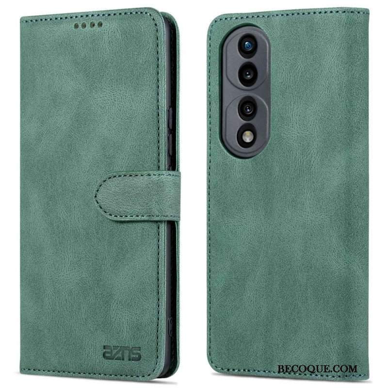 Etui Folio do Honor 70 Odsłonięte Szwy Z Efektem Skóry Azns