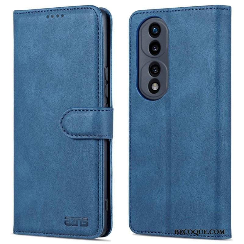 Etui Folio do Honor 70 Odsłonięte Szwy Z Efektem Skóry Azns