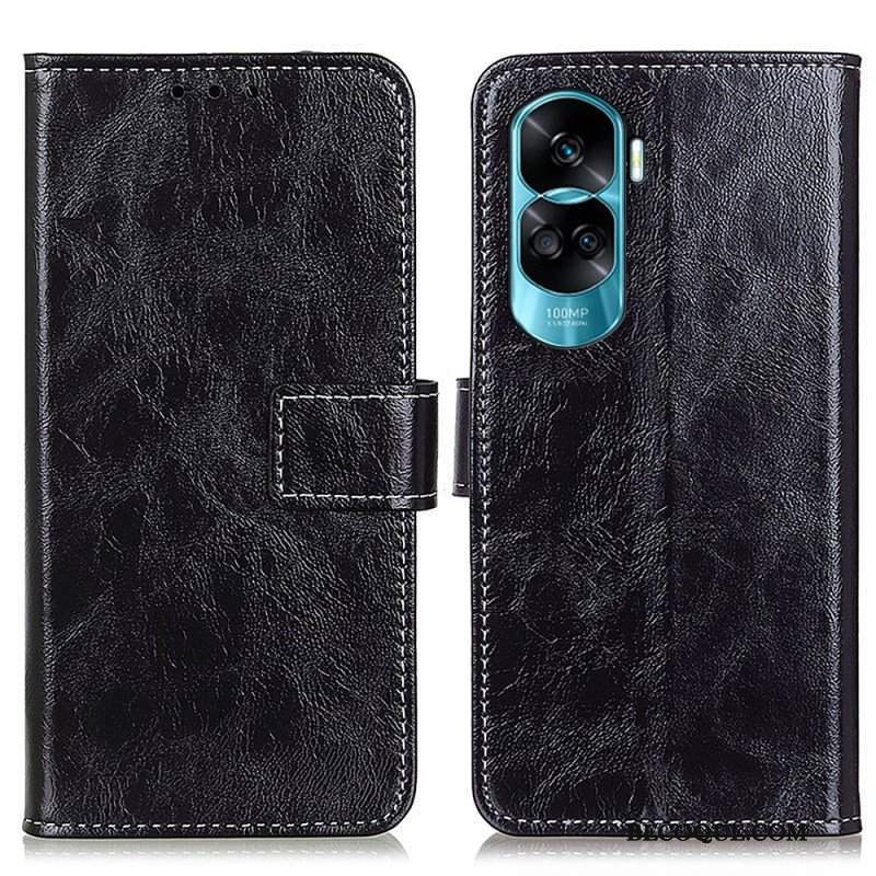 Etui Folio do Honor 90 Lite Lakierowane Z Widocznymi Szwami