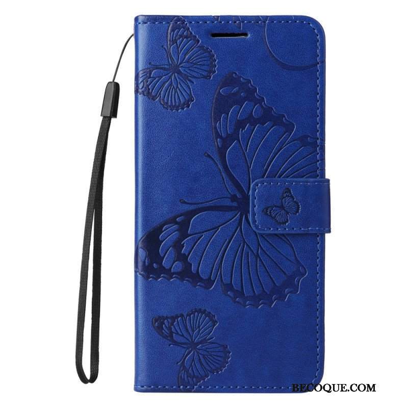 Etui Folio do Honor 90 z Łańcuch Gigantyczne Motyle Z Paskiem