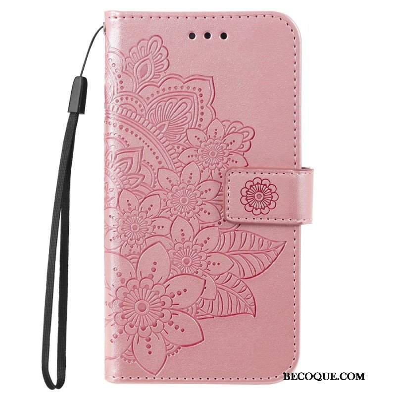 Etui Folio do Honor Magic 5 Lite z Łańcuch Paskowata Mandala