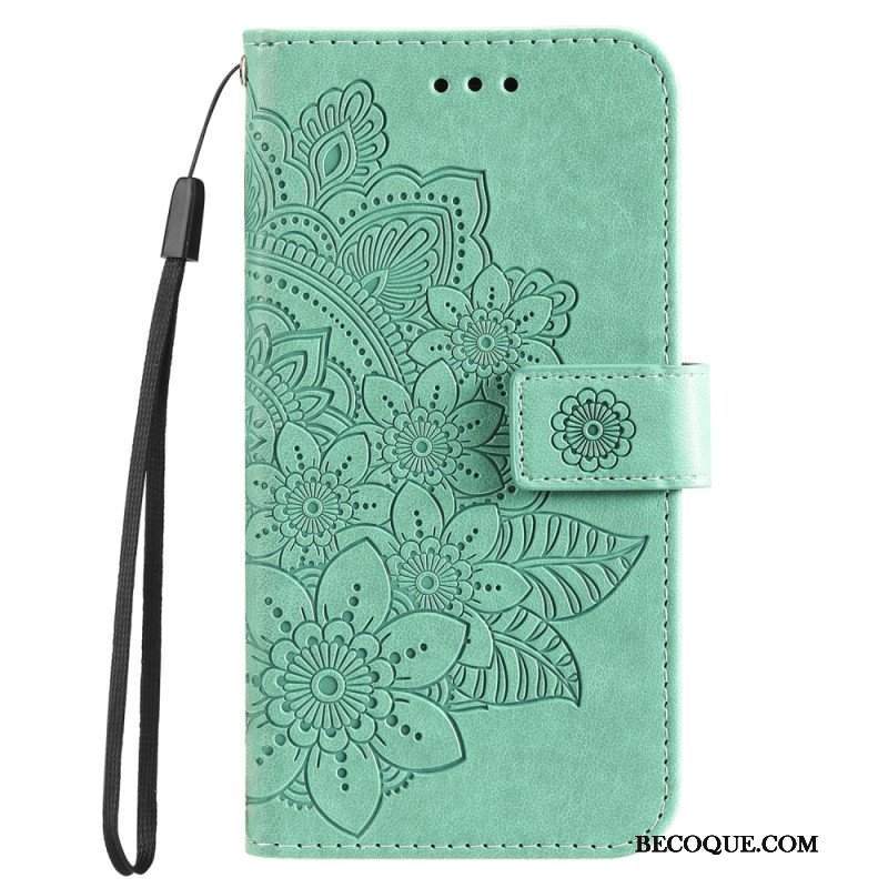 Etui Folio do Honor Magic 5 Lite z Łańcuch Paskowata Mandala