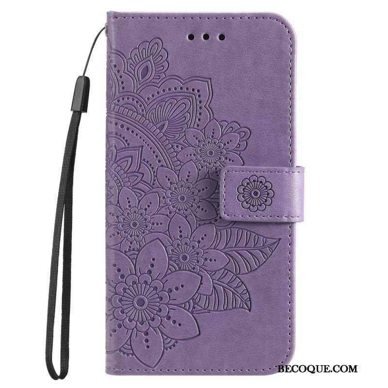 Etui Folio do Honor Magic 5 Lite z Łańcuch Paskowata Mandala