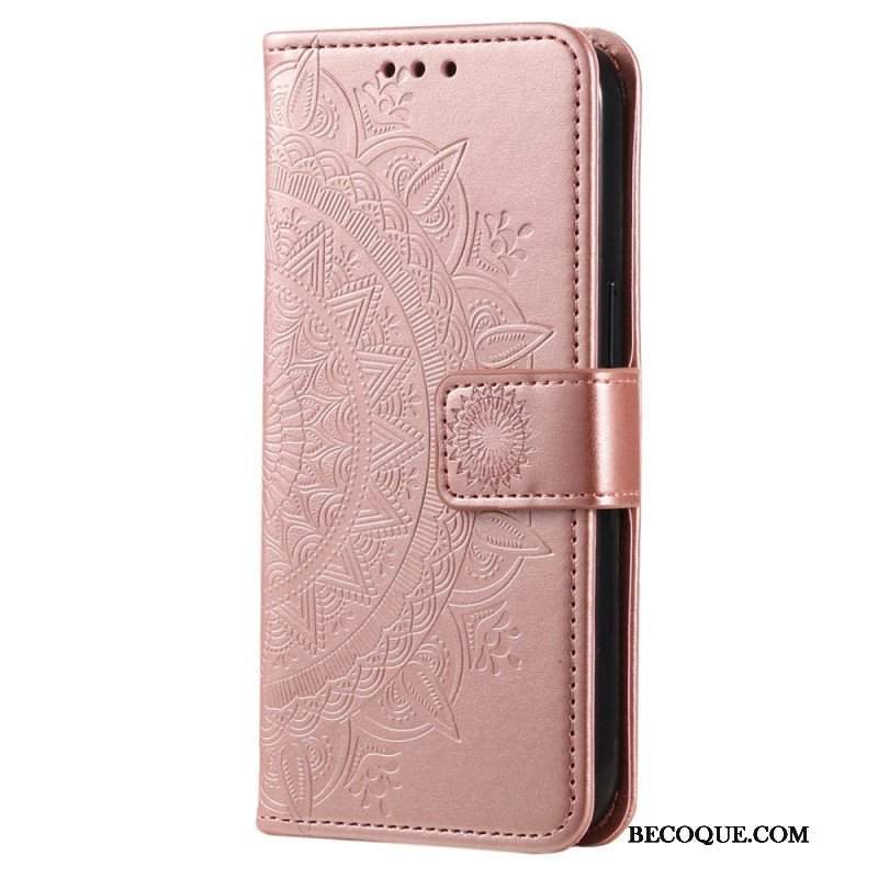 Etui Folio do Huawei Mate 50 Pro Mandala Sun Ze Smyczą