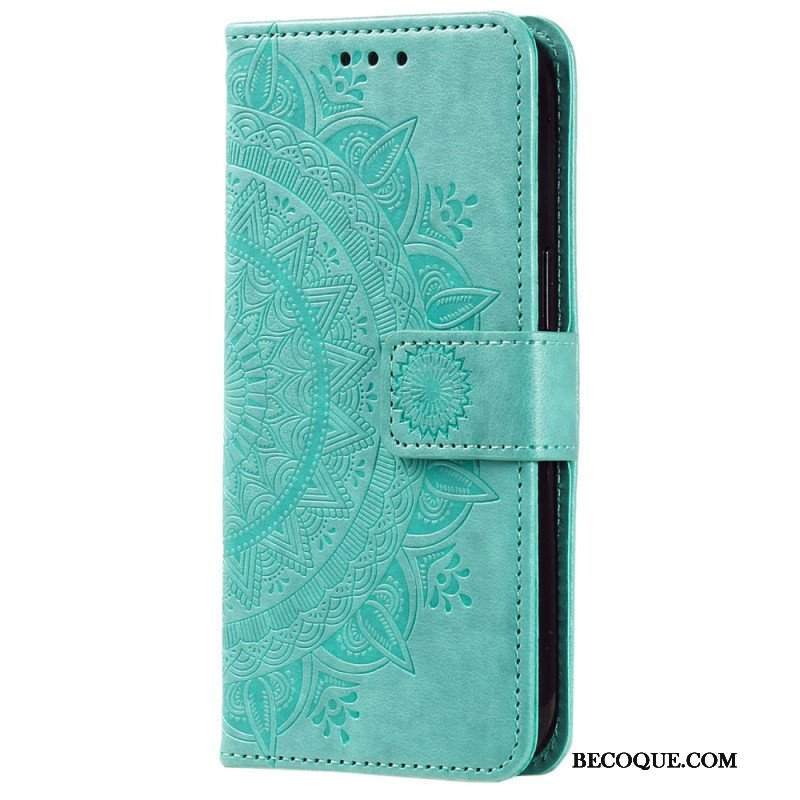 Etui Folio do Huawei Mate 50 Pro Mandala Sun Ze Smyczą