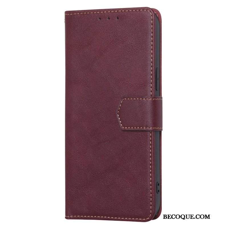 Etui Folio do Huawei Mate 50 Pro Skórzany Efekt Couture