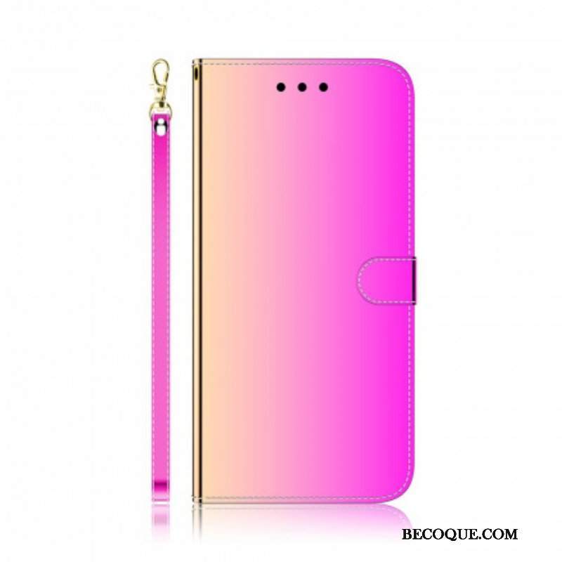 Etui Folio do Huawei P50 Pro Osłona Lusterka Ze Sztucznej Skóry