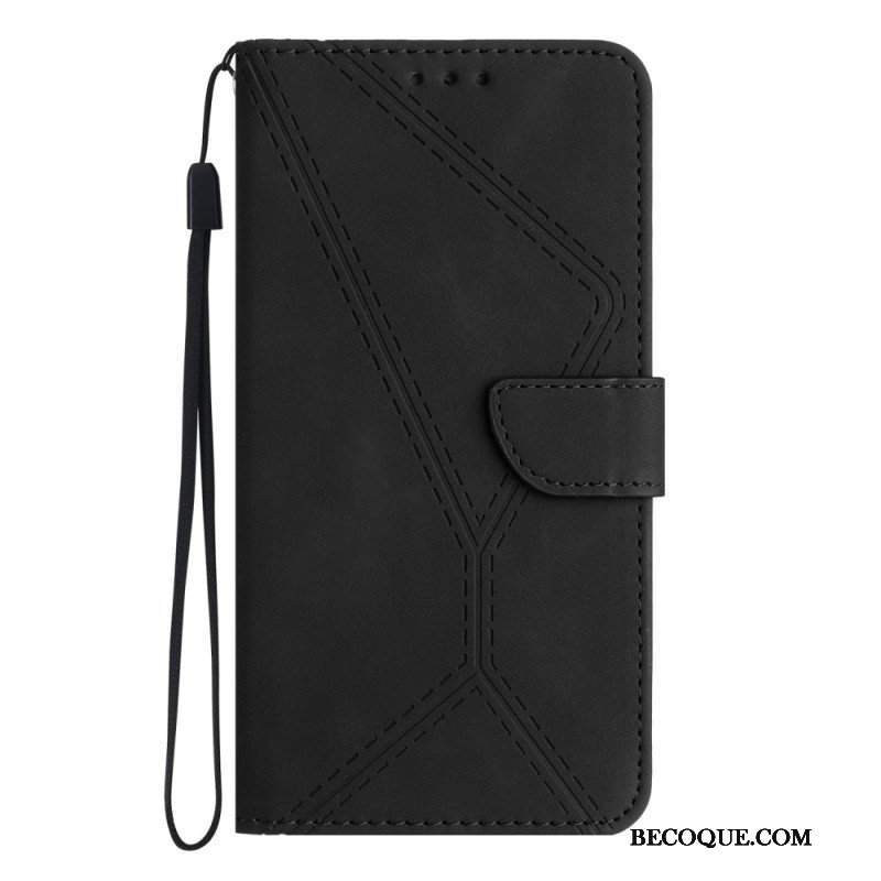 Etui Folio do Huawei P60 Pro Linia Z Efektem Skóry