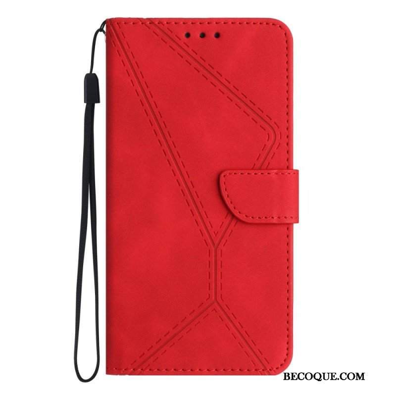 Etui Folio do Huawei P60 Pro Linia Z Efektem Skóry