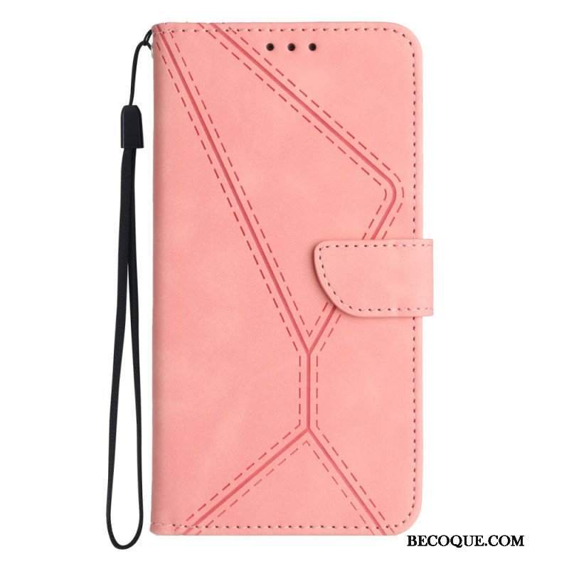 Etui Folio do Huawei P60 Pro Linia Z Efektem Skóry