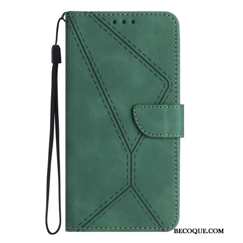 Etui Folio do Huawei P60 Pro Linia Z Efektem Skóry