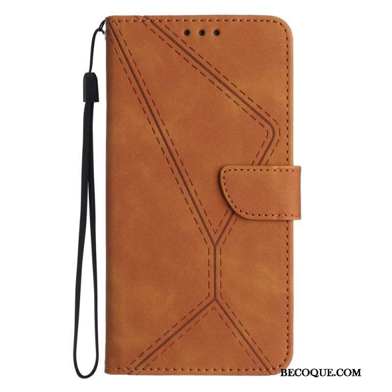 Etui Folio do Huawei P60 Pro Linia Z Efektem Skóry