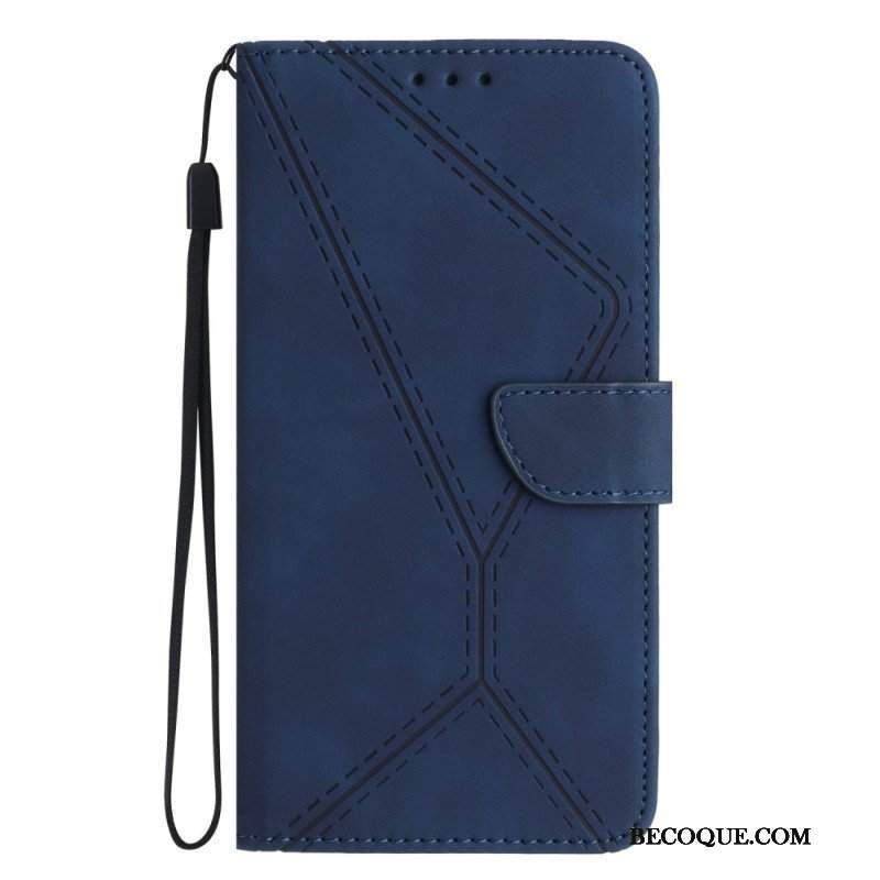 Etui Folio do Huawei P60 Pro Linia Z Efektem Skóry