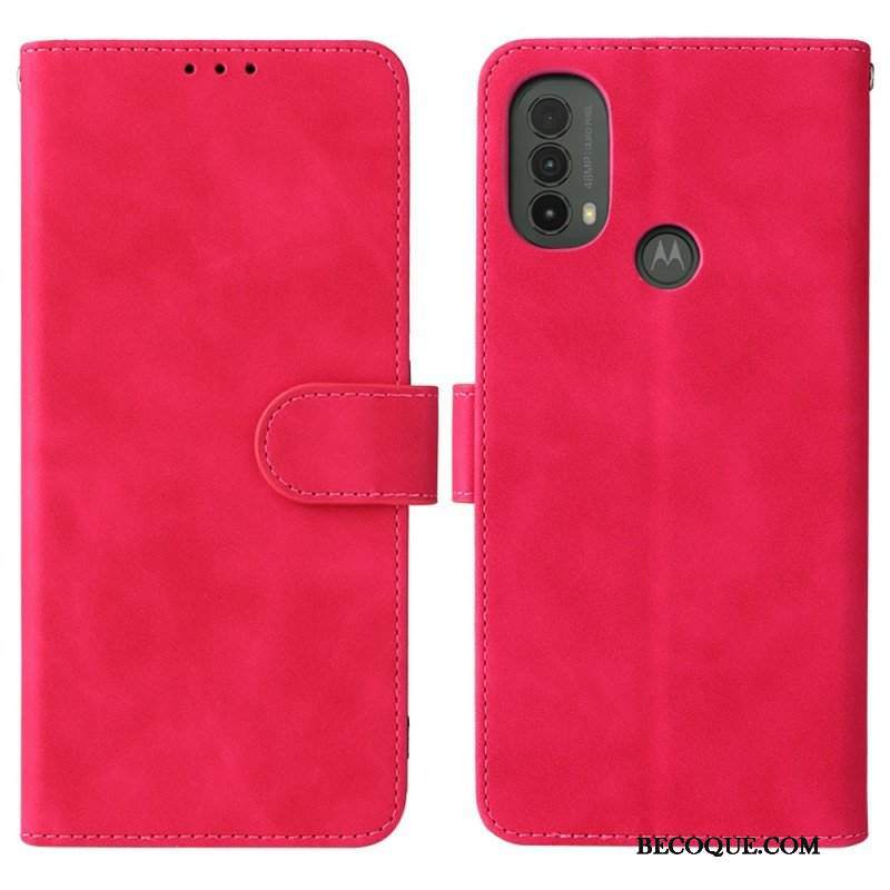 Etui Folio do Moto E40 / E30 / E20 Dotyk Skóry