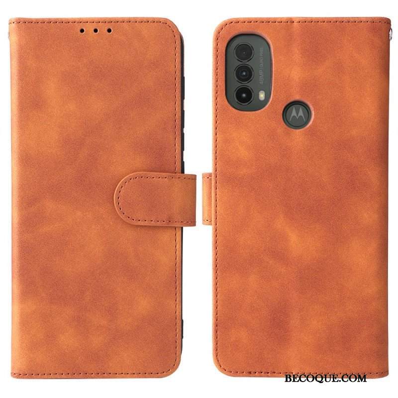 Etui Folio do Moto E40 / E30 / E20 Dotyk Skóry