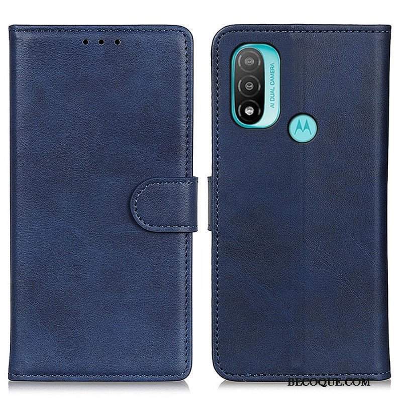 Etui Folio do Moto E40 / E30 / E20 Retro Matowy Efekt Skóry