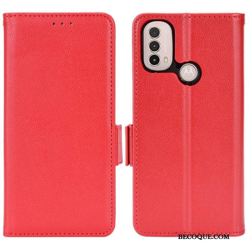 Etui Folio do Moto E40 / E30 / E20 Skórzany Futerał Flap Double Nowe Kolory