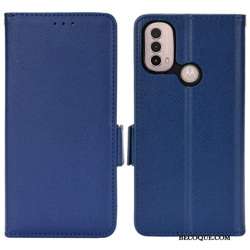 Etui Folio do Moto E40 / E30 / E20 Skórzany Futerał Flap Double Nowe Kolory