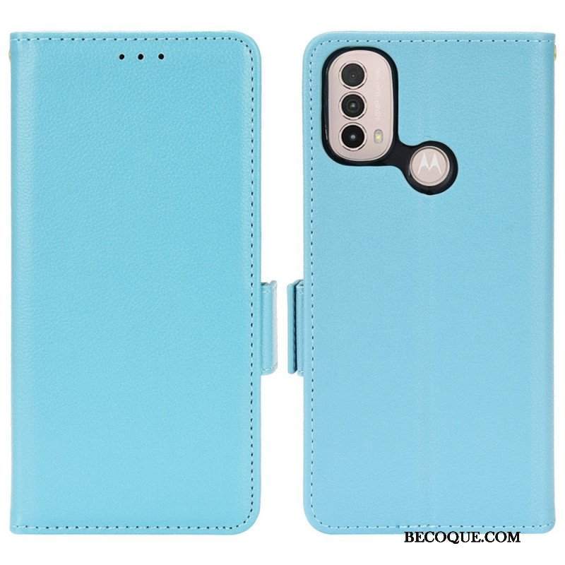 Etui Folio do Moto E40 / E30 / E20 Skórzany Futerał Flap Double Nowe Kolory