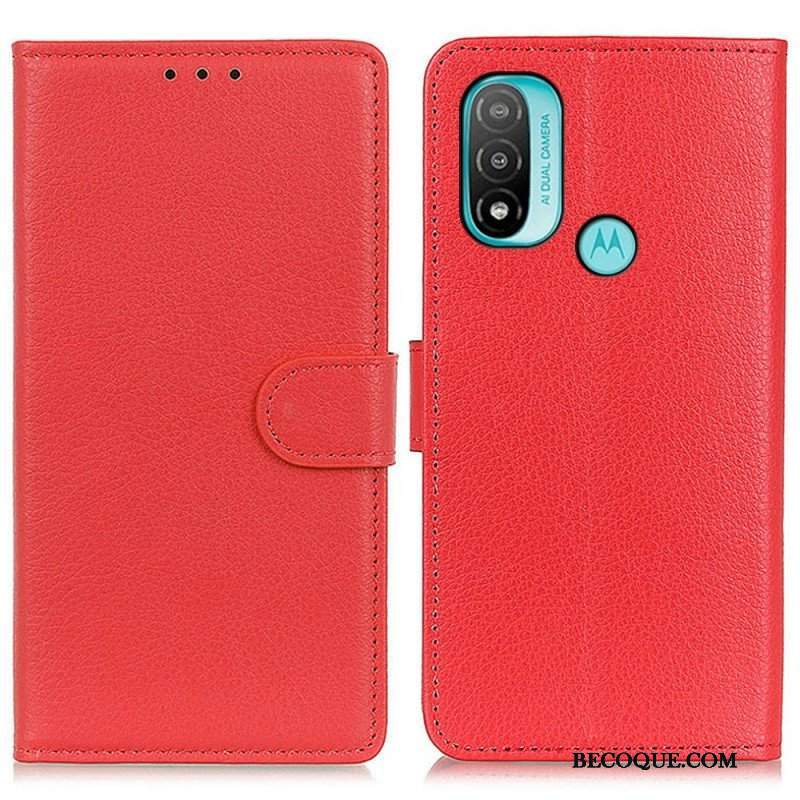 Etui Folio do Moto E40 / E30 / E20 Tradycyjnie Liczi