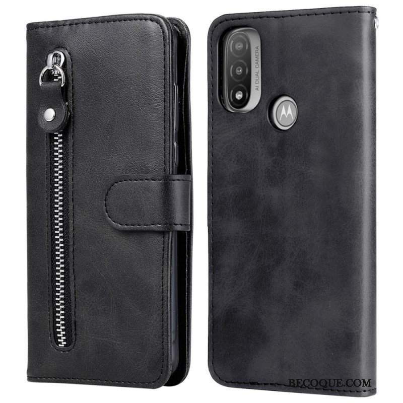 Etui Folio do Moto E40 / E30 / E20 Zabytkowa Portmonetka