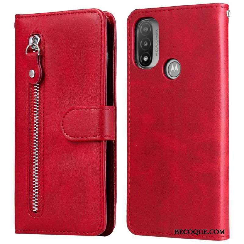 Etui Folio do Moto E40 / E30 / E20 Zabytkowa Portmonetka