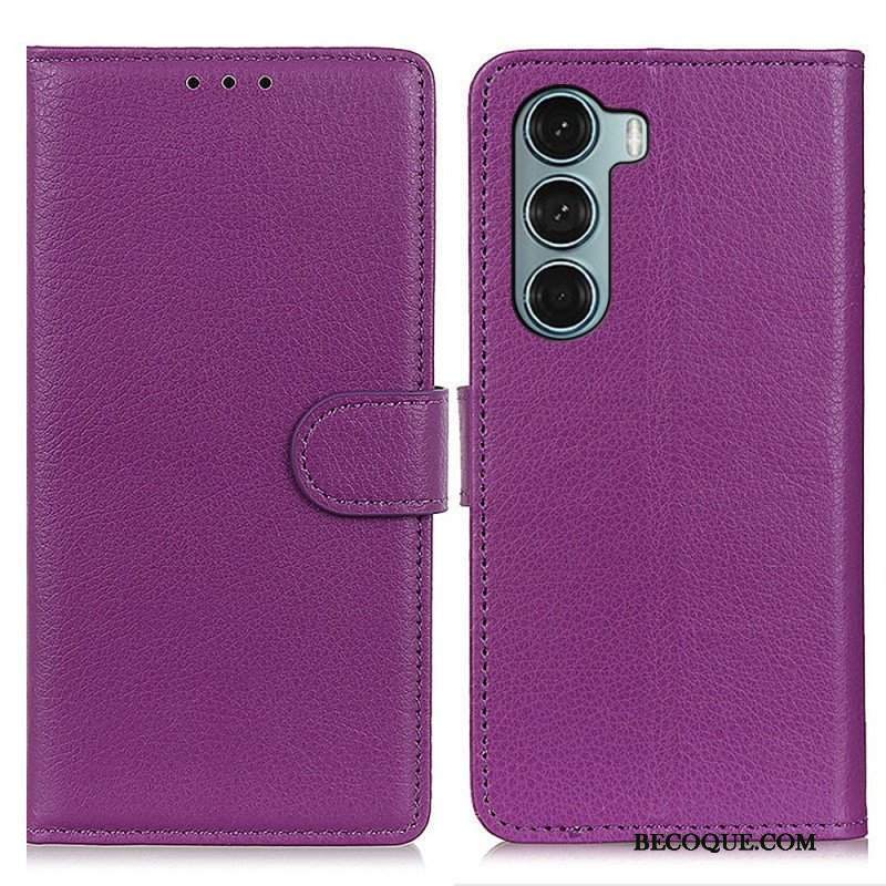 Etui Folio do Moto G200 5G Tradycyjnie Liczi