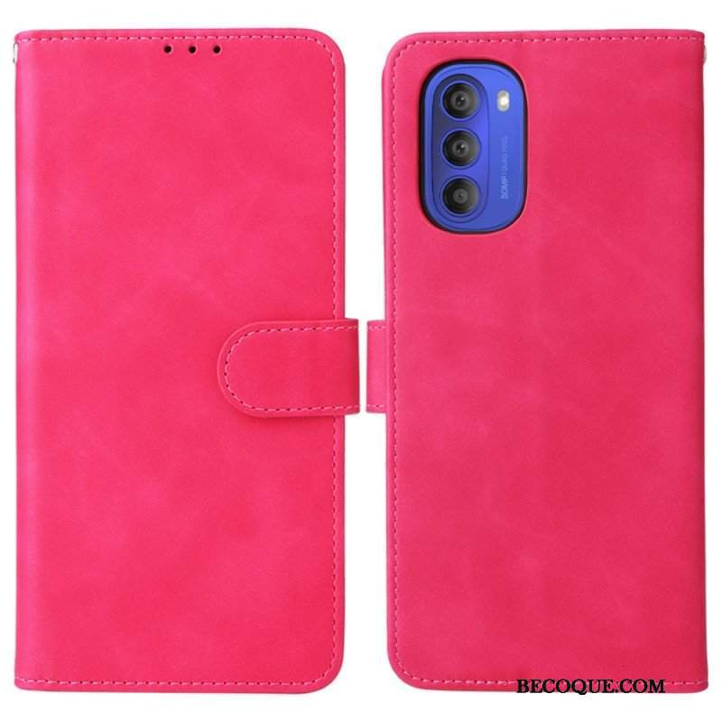 Etui Folio do Moto G51 5G Dotyk Skóry W Stylu Vintage