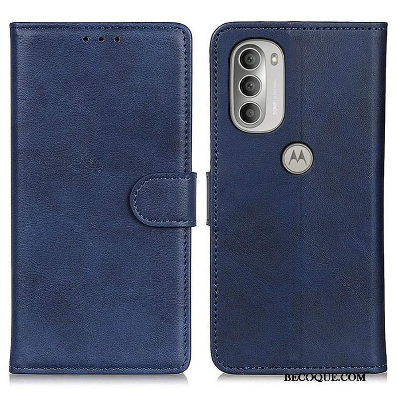 Etui Folio do Moto G51 5G Retro Matowy Efekt Skóry